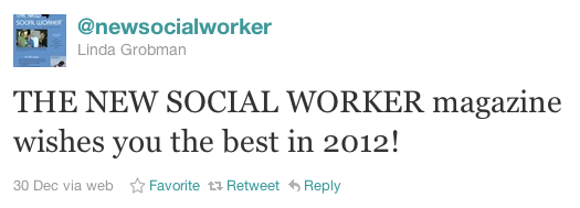 A tweet by @newsocialworker