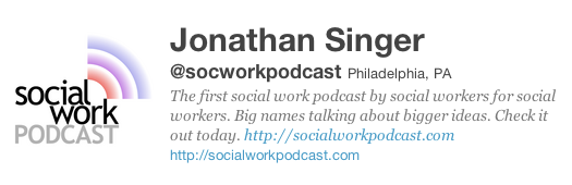 A tweet by @socworkpodcast