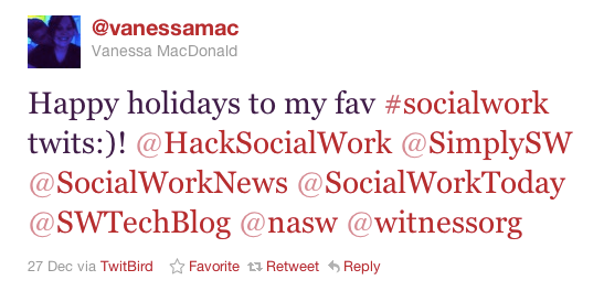 A tweet by @vanessamac